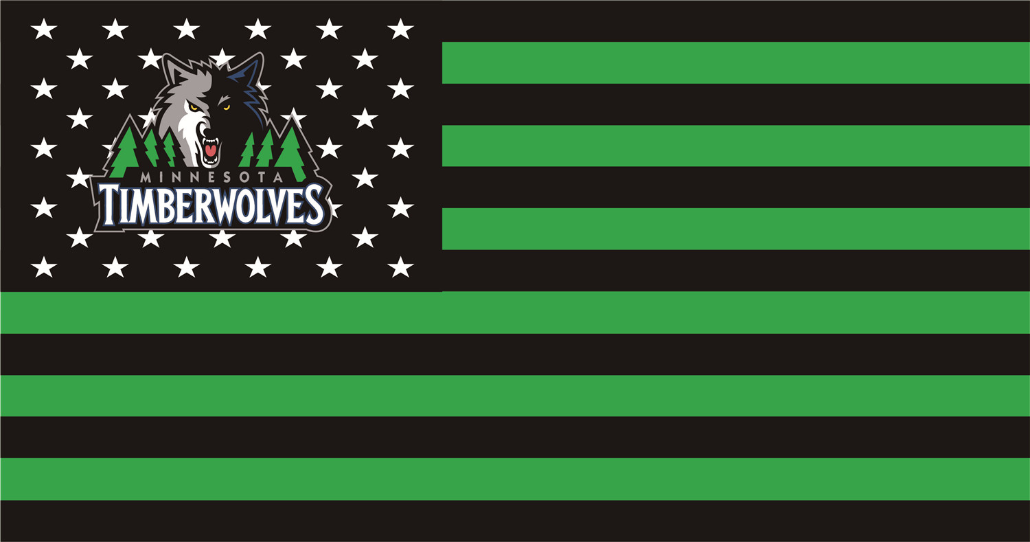 Minnesota Timberwolves Flags fabric transfer